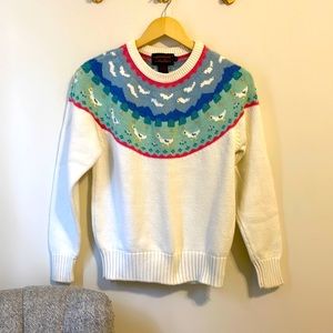 Vintage 80’s/90’s Eddie Beuer 100% cotton goose sweater